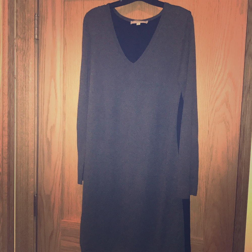 LOFT | Gray/Black shirt dress